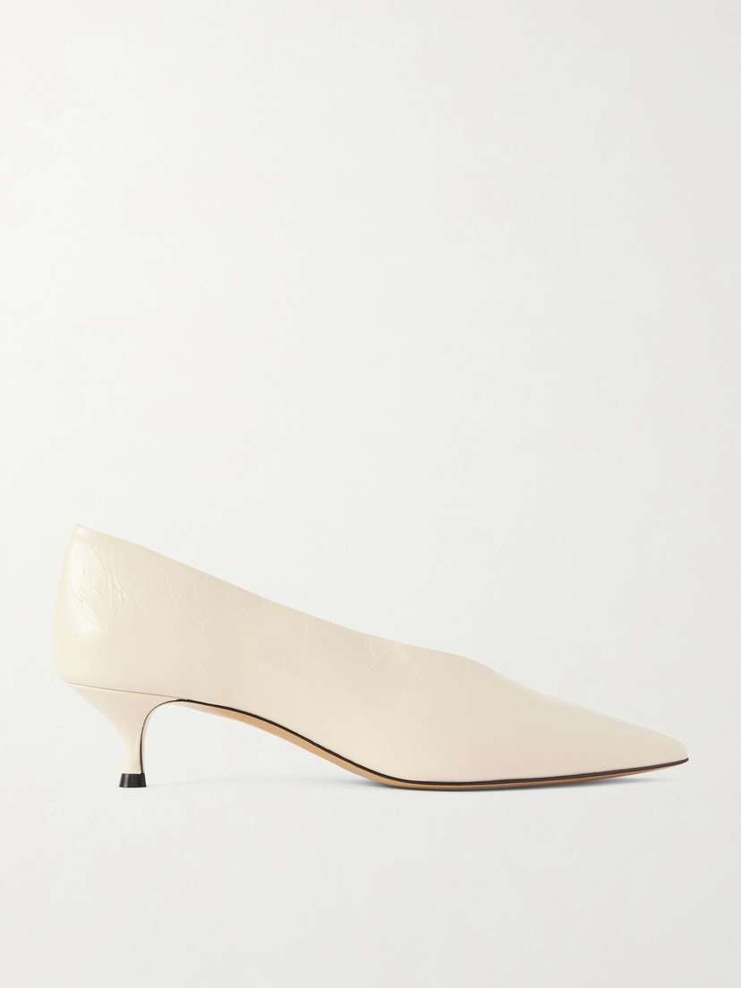 Le Monde Béryl Babouche Crinkled-leather Pumps
