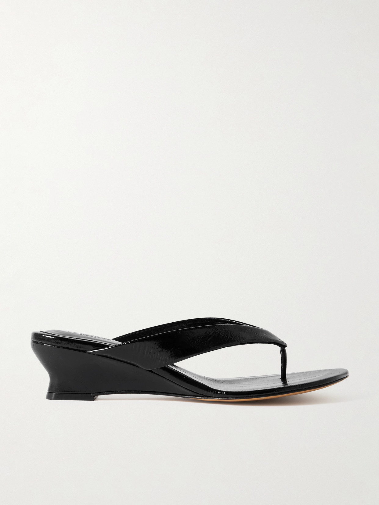 Le Monde Beryl Black Wedges With Slip-on Design And Embossed Logo On The Insole In Leather Woman
