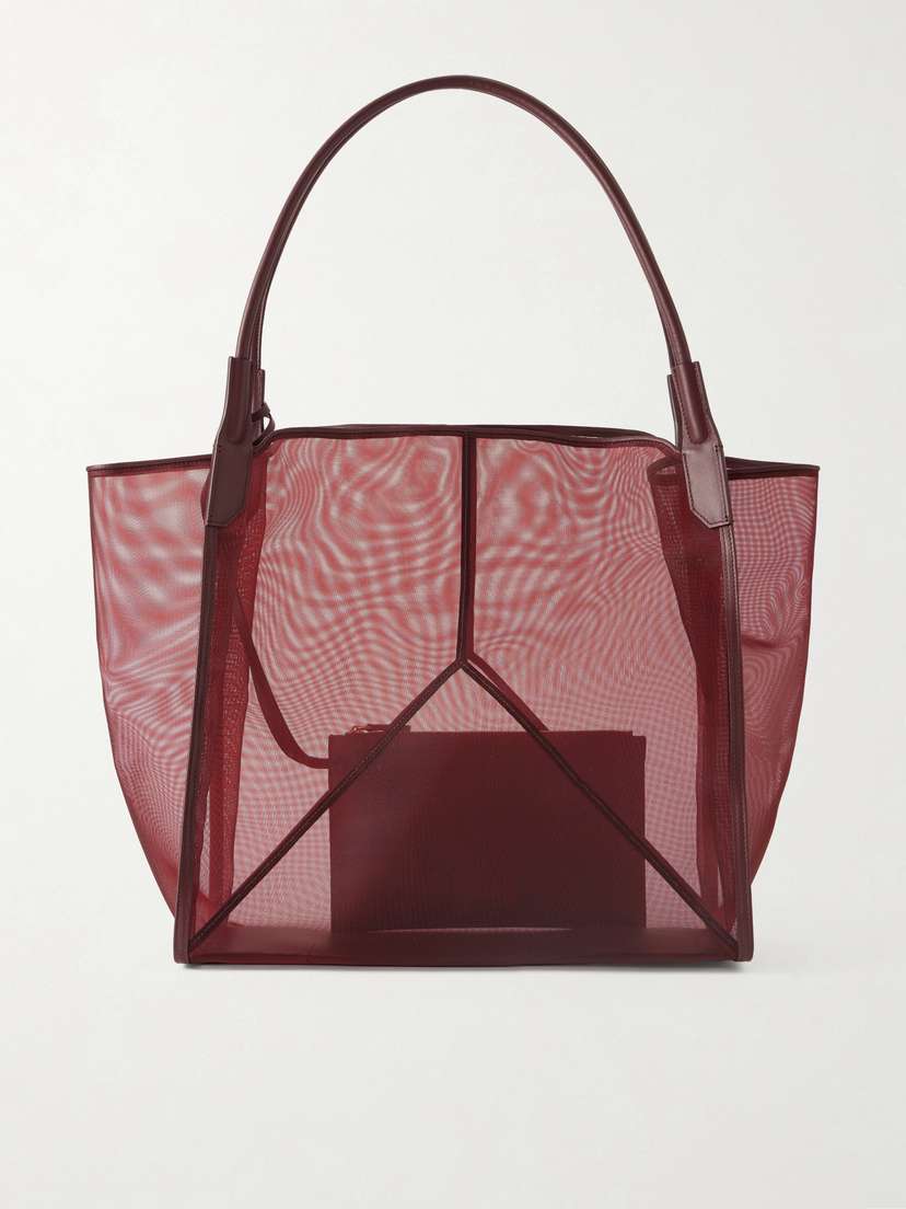 Victoria Beckham Victoria Leather-trimmed Mesh Tote