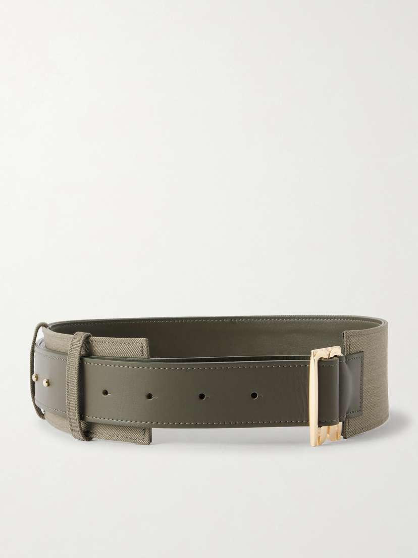 Victoria Beckham Leather And Twill Waist Belt