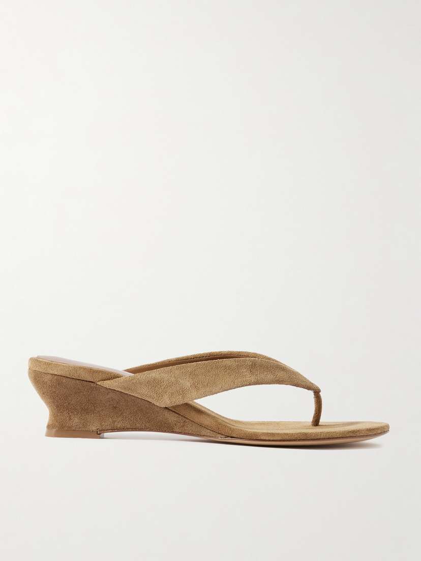 Le Monde Béryl Suede Wedge Sandals