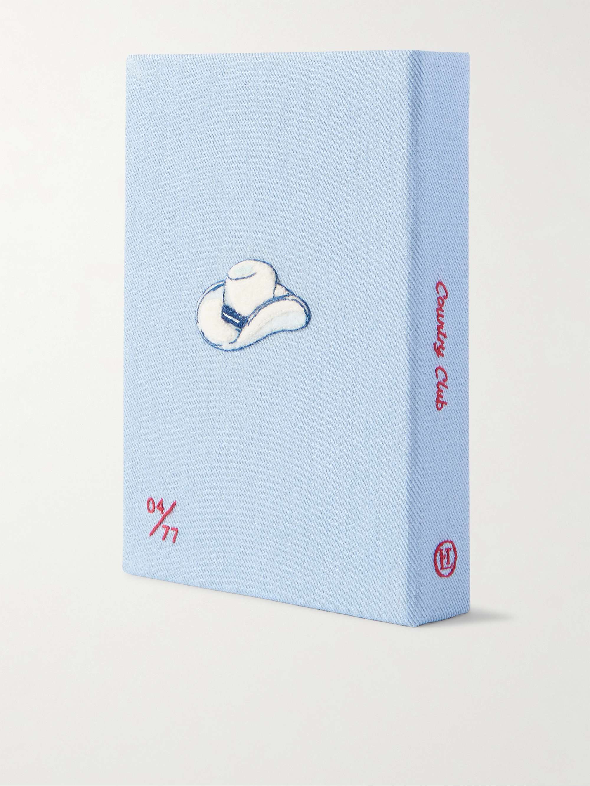 OLYMPIA LE-TAN Country Club embroidered appliquéd twill clutch