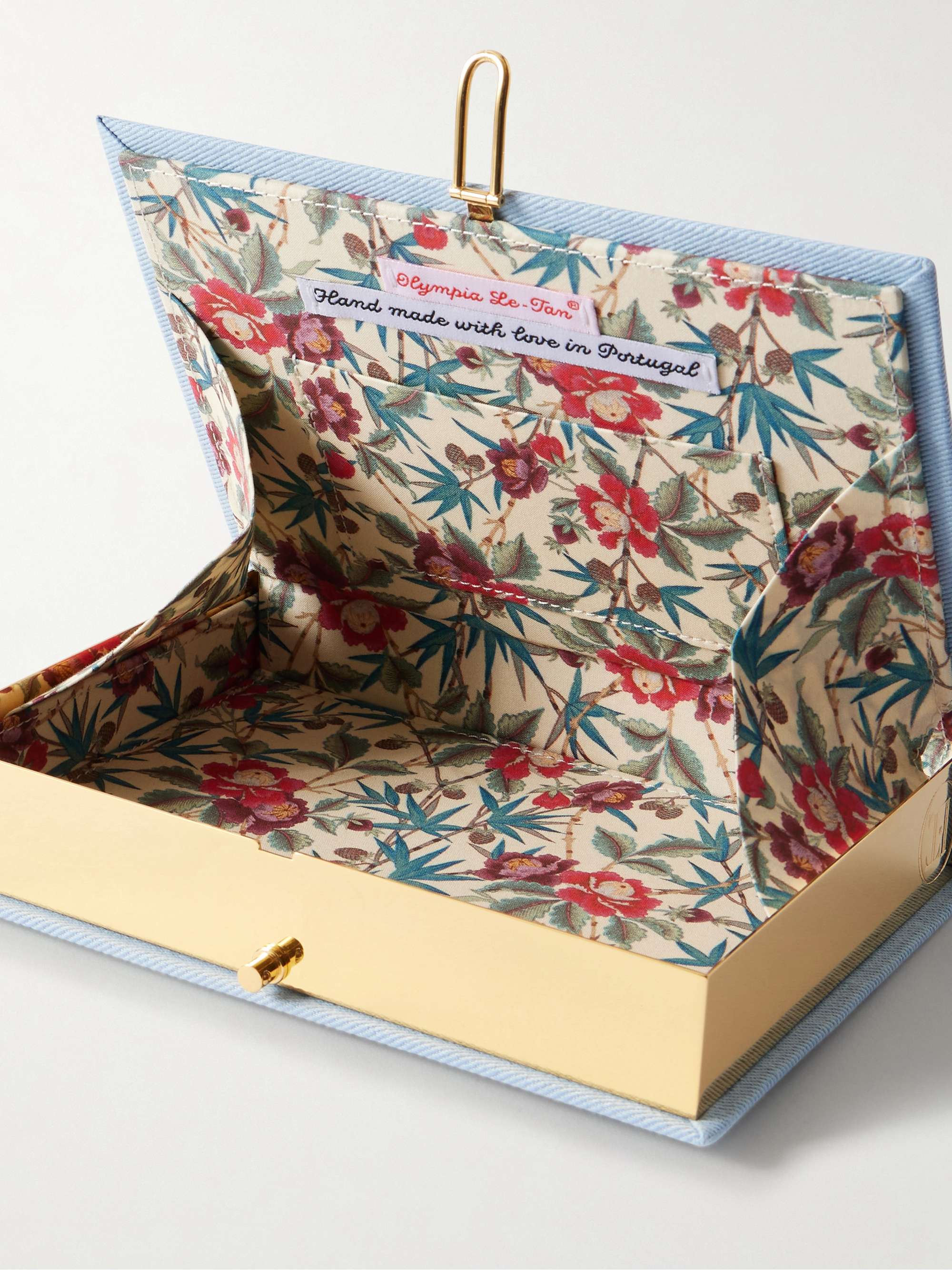 OLYMPIA LE-TAN Country Club embroidered appliquéd twill clutch
