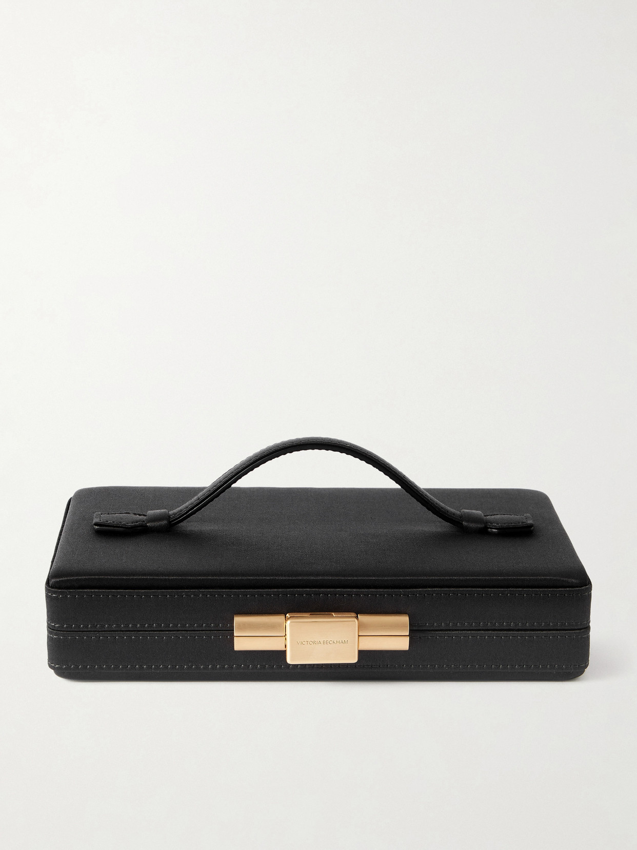 Victoria Beckham Box Canvas Clutch In Black