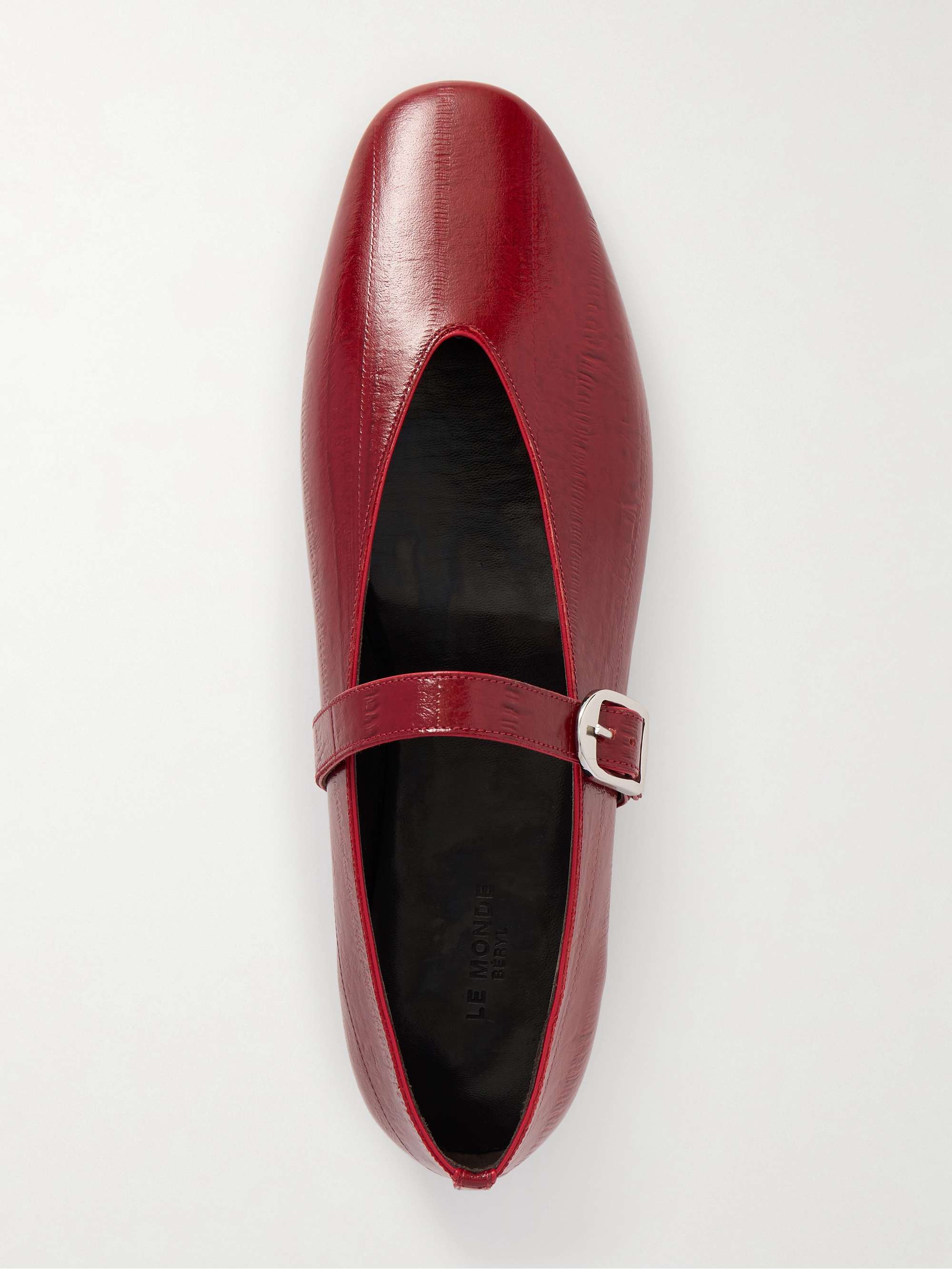 LE MONDE BERYL Stella leather Mary Jane ballet flats | NET-A-PORTER