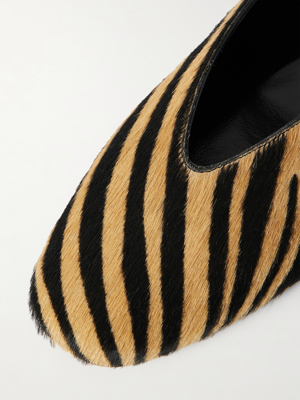 Le Monde Béryl - Stella Zebra-Print Calf Hair Mary Jane Ballet Flats