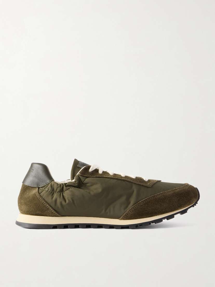Le Monde Béryl Suede And Leather-trimmed Shell Sneakers