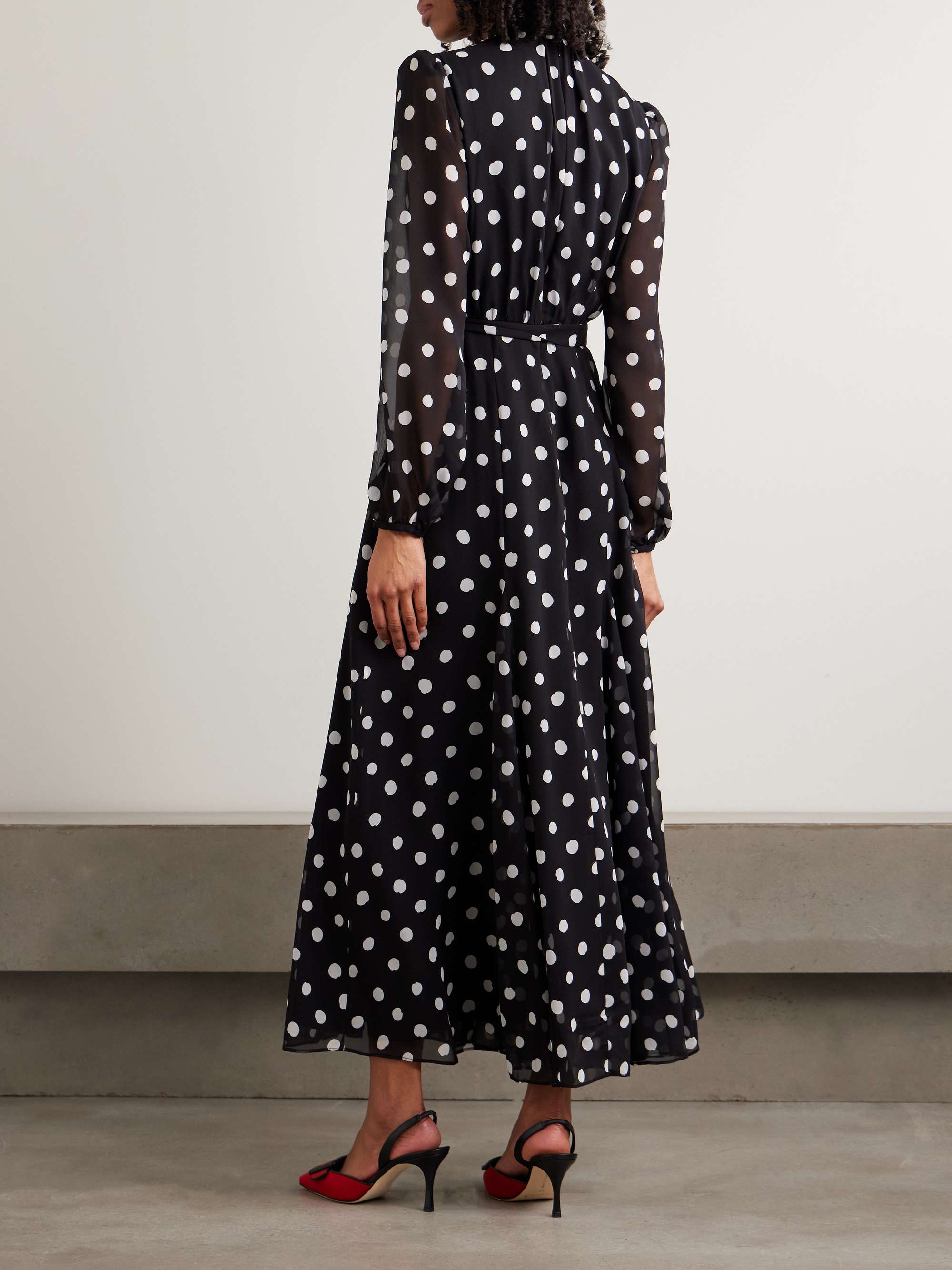 SALONI Jacqui-B printed silk crepe de chine maxi dress