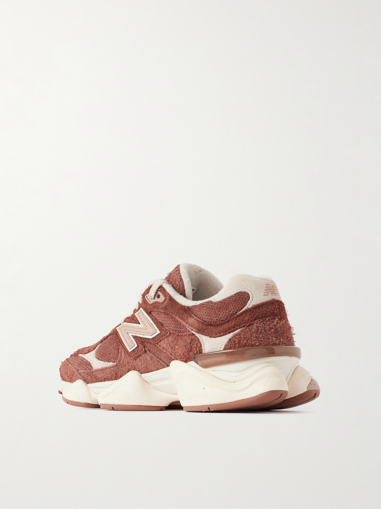 9060 Leather-Trimmed Brushed-Suede And Sneakers