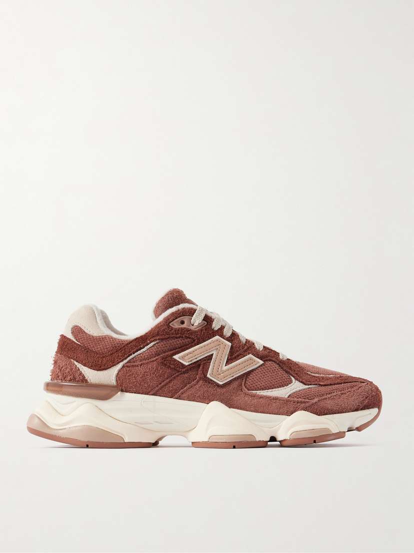 New Balance 9060 Leather-trimmed Brushed-suede And Mesh Sneakers