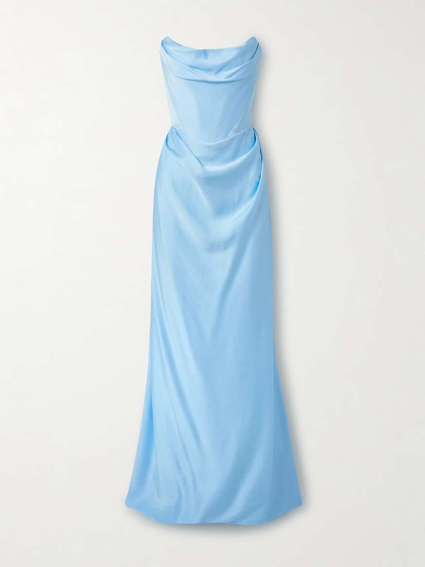 Vivienne Westwood Galaxy Strapless Gathered Satin-crepe Gown