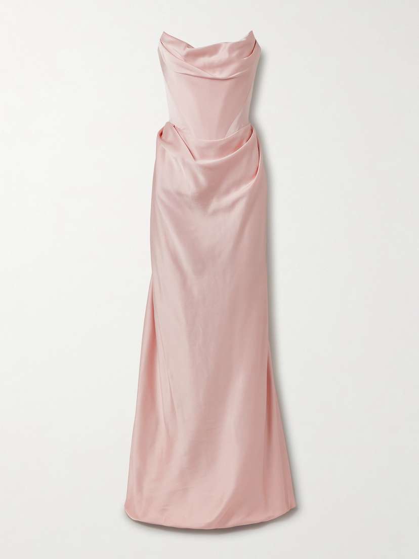 Vivienne Westwood Galaxy Strapless Gathered Satin-crepe Gown