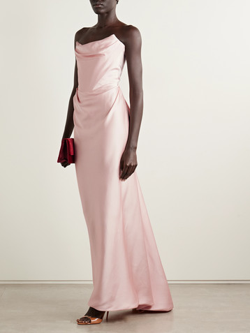 Vivienne Westwood Galaxy strapless gathered satin-crepe gown