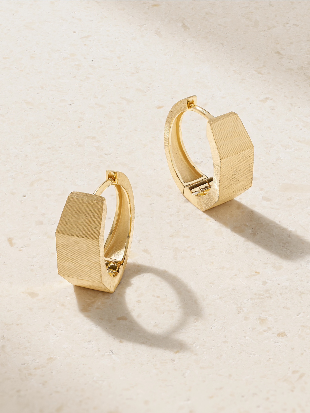 Marie Lichtenberg Ecrou Large 18-karat Gold Hoop Earrings