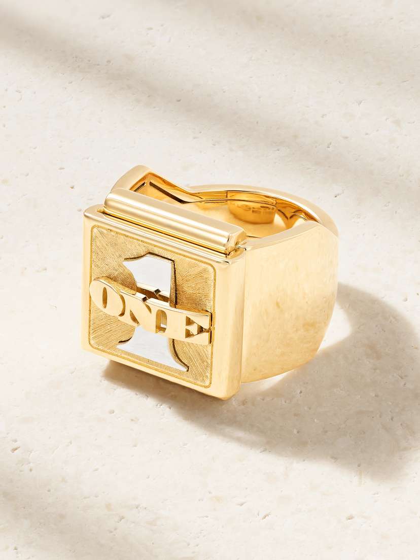 Marie Lichtenberg Buck Small 18-karat Yellow And White Gold Ring