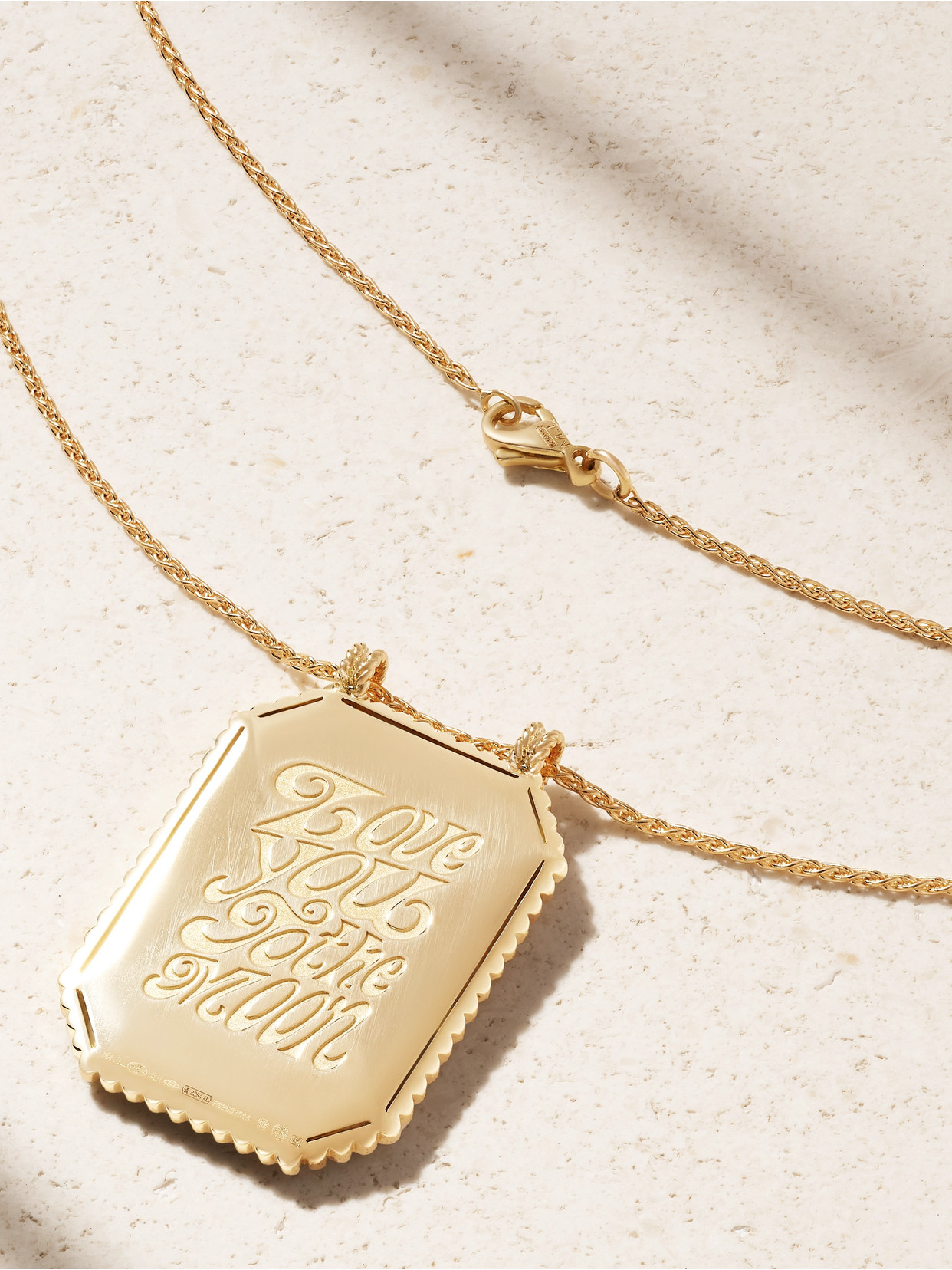 Marie Lichtenberg Love You To The Moon Scapular 18-karat Gold, Sapphire And Diamond Necklace In Gold