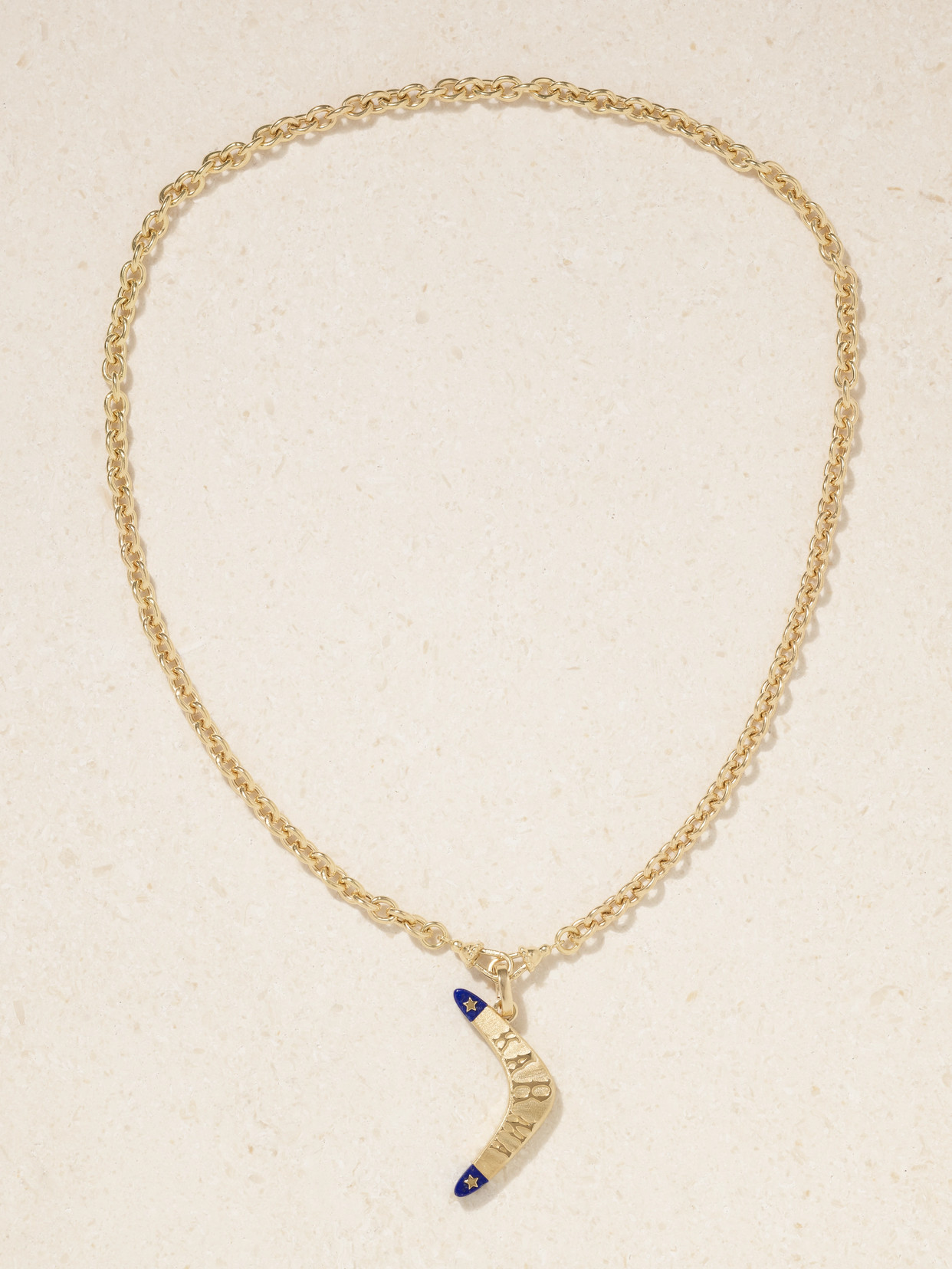 Marie Lichtenberg Karma 18-karat Gold Lapis Lazuli Necklace
