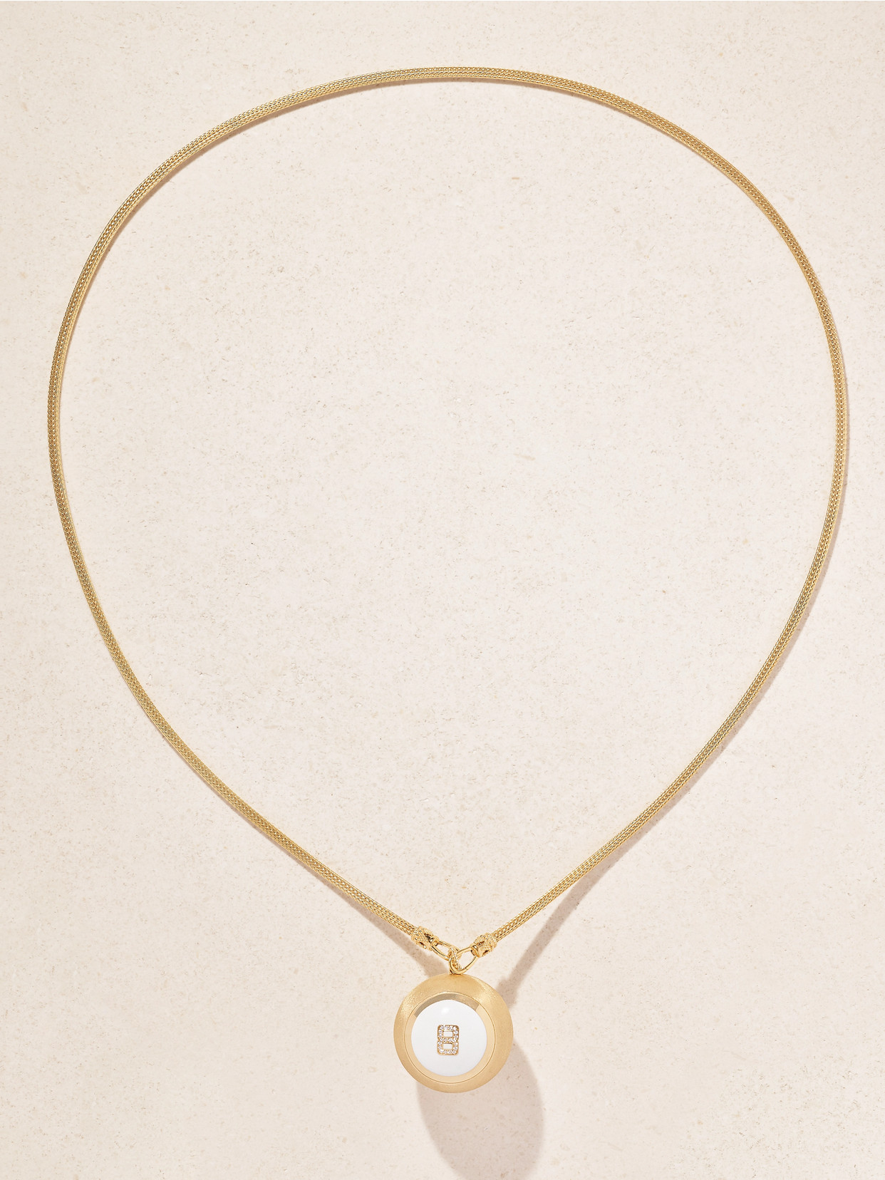 Marie Lichtenberg Magic Ball Indian 18-karat Gold, Enamel And Diamond Necklace