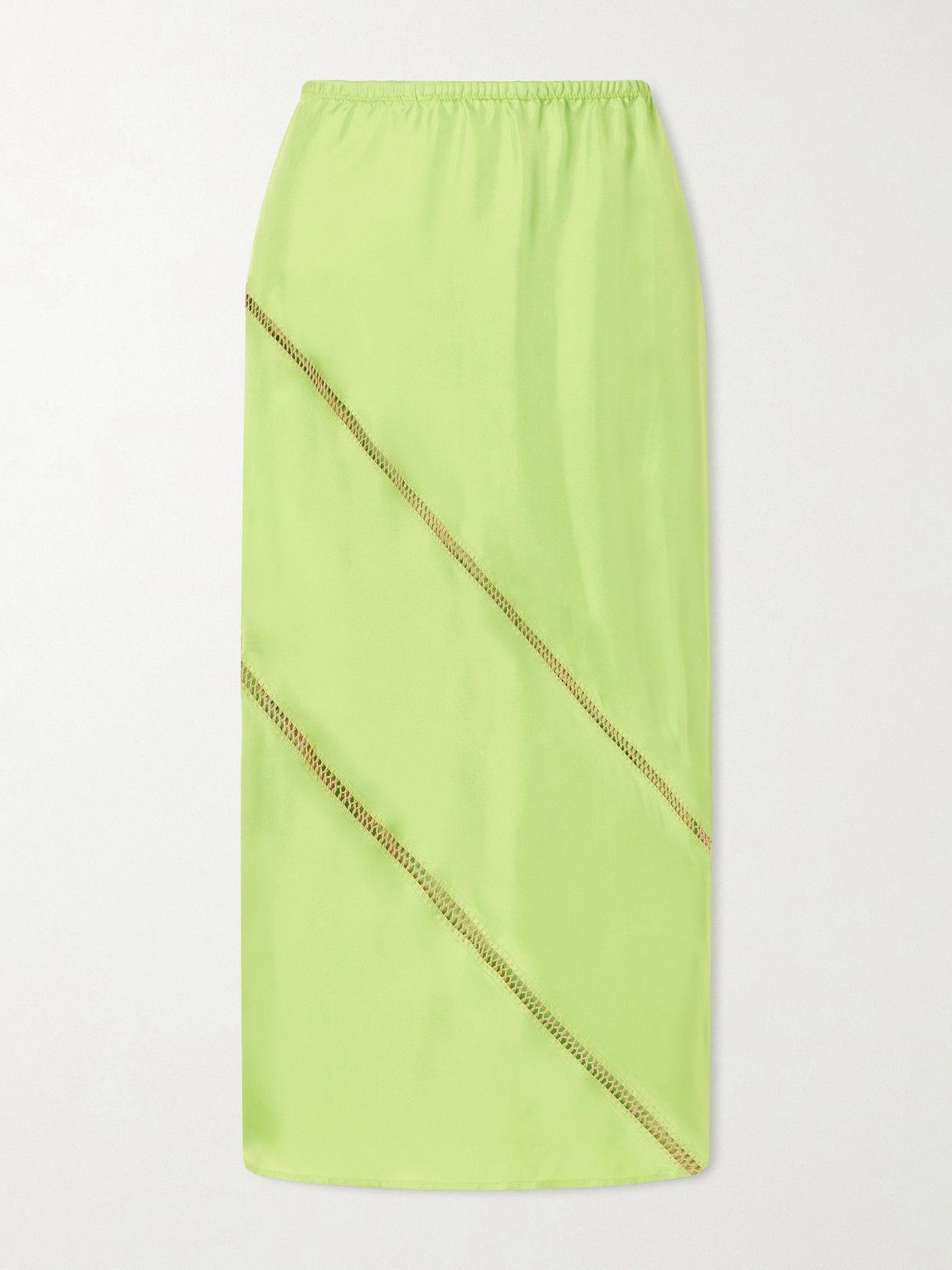Tobago Embroidered Silk-Satin Midi