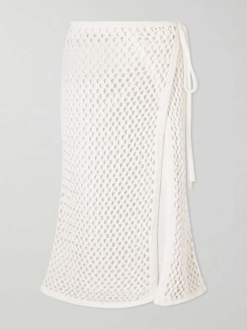 Diotima Bonaire Crocheted Cotton-blend Midi Skirt