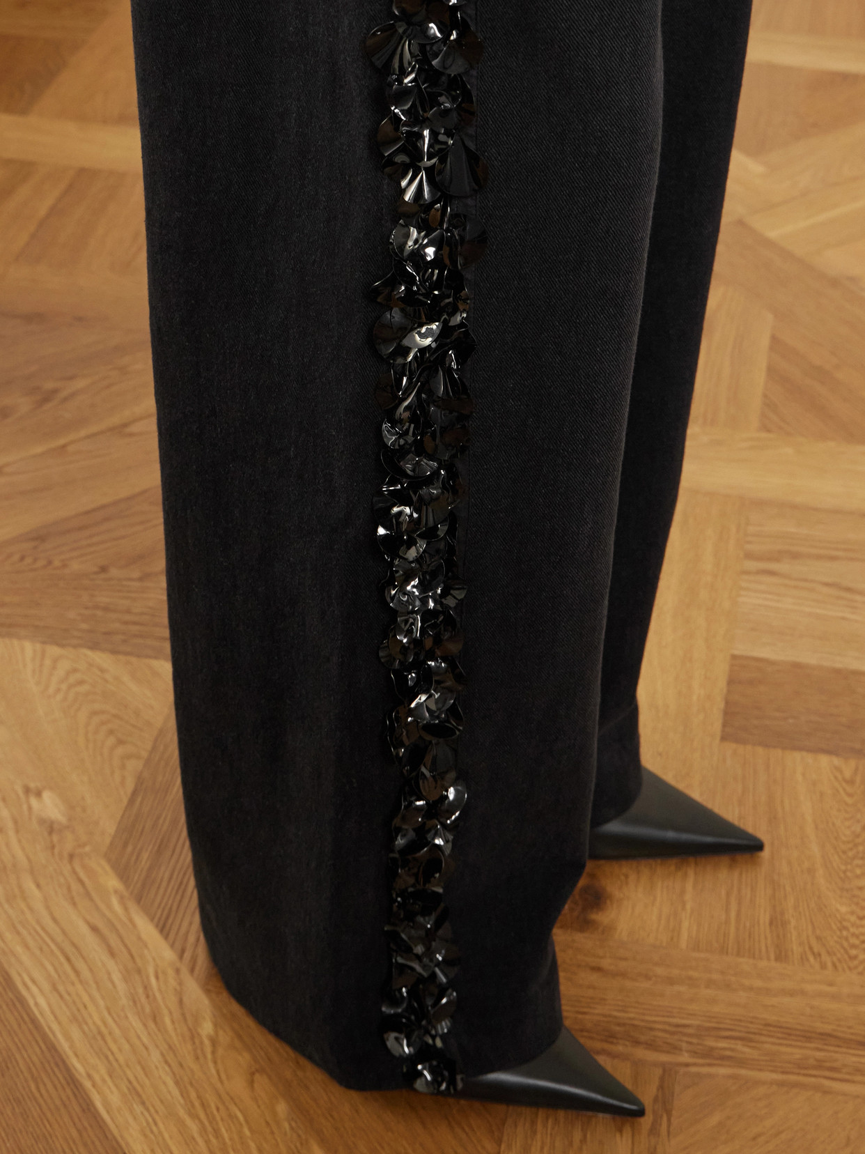 Burro Embellished Wide- Leg