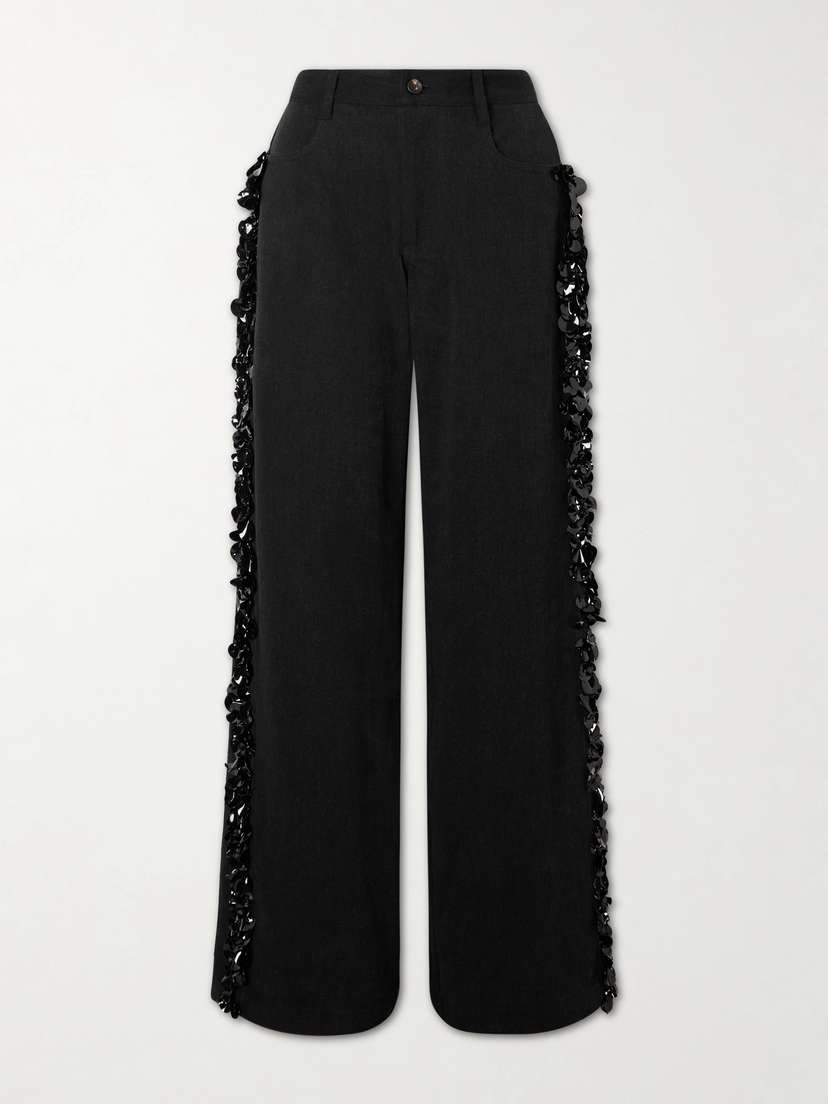 Diotima Burro Embellished Wide-leg Jeans