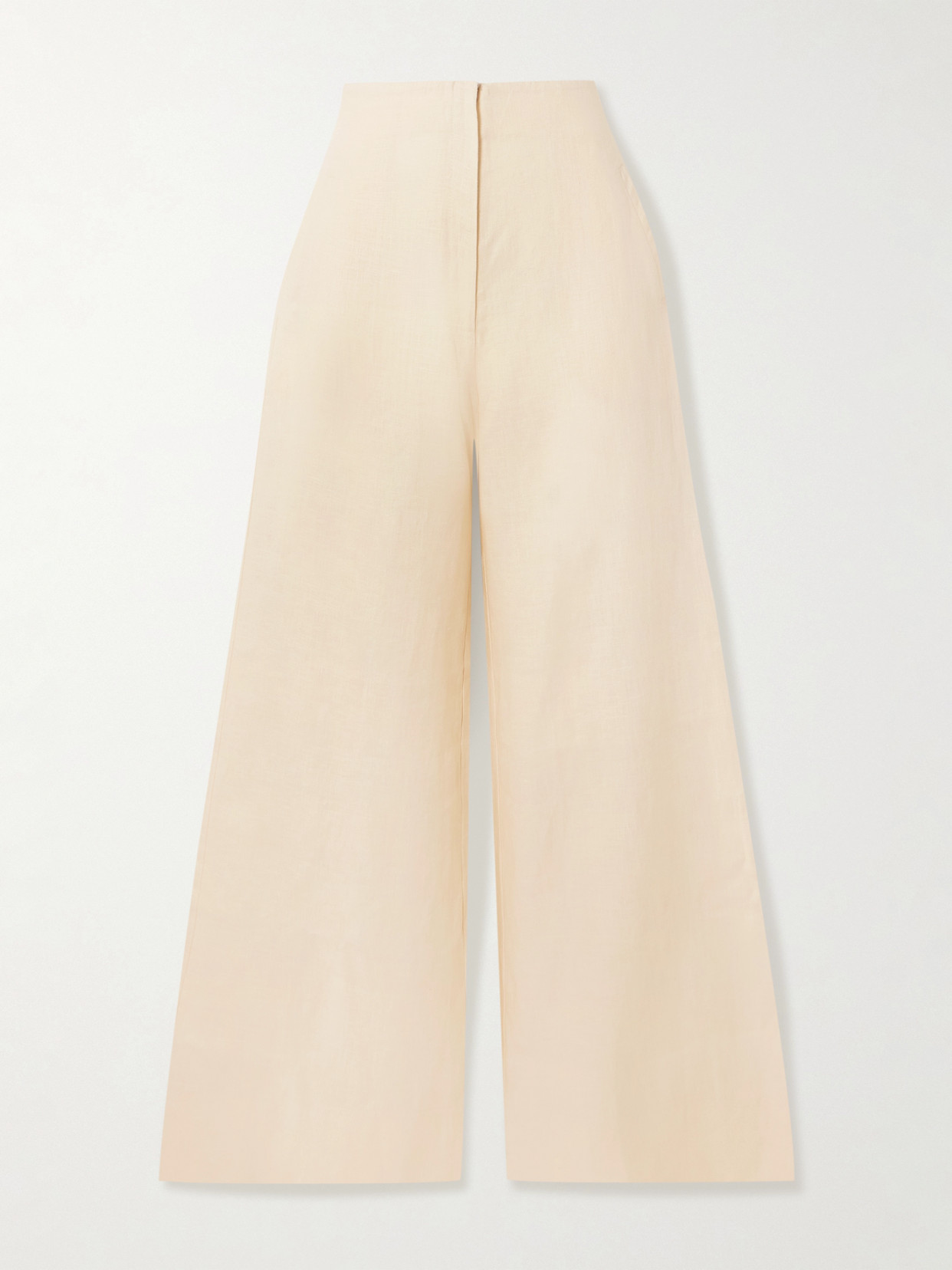 Andres Otalora El Sol Linen Wide-leg Pants In White