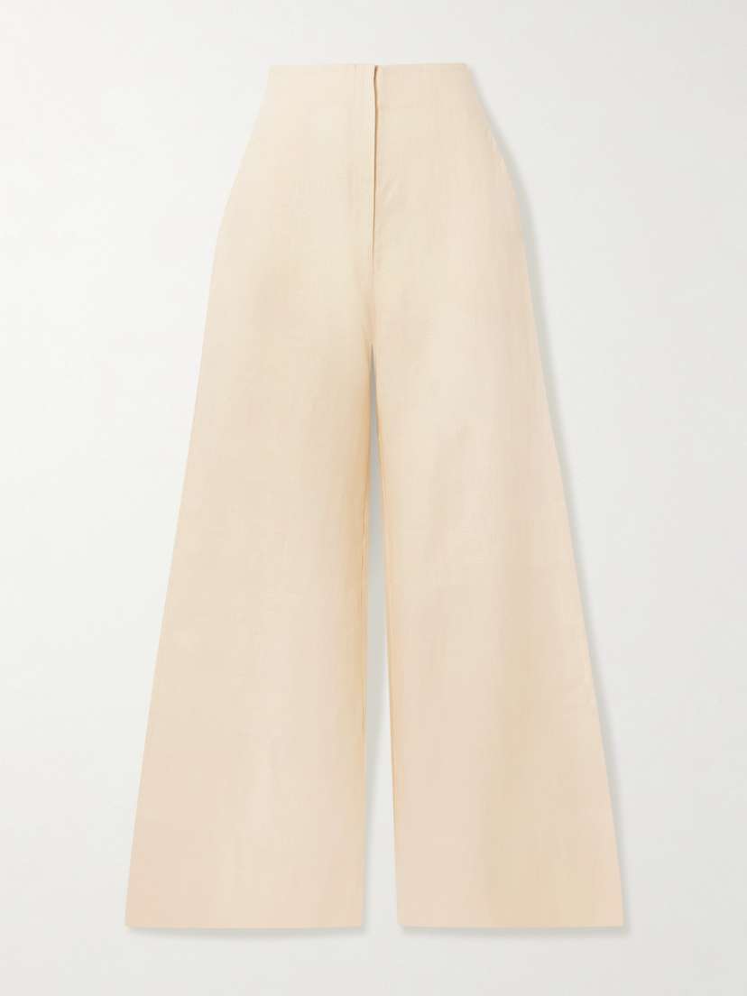 ANDRES OTALORA El Sol Linen Wide-leg Pants