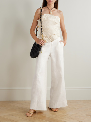 Andres Otalora El Sol linen wide-leg pants