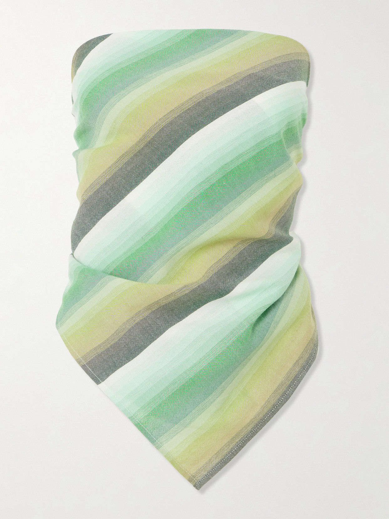 Marrakshi Life Triangle Strapless Striped Cotton-blend Top In Multi