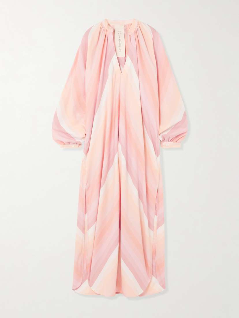 Marrakshi Life The Touareg Striped Dégradé Cotton Maxi Dress