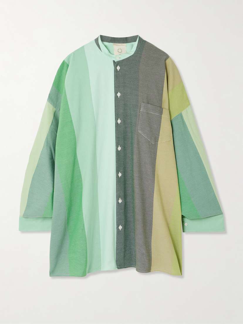 Marrakshi Life Oversized Striped Cotton Shirt