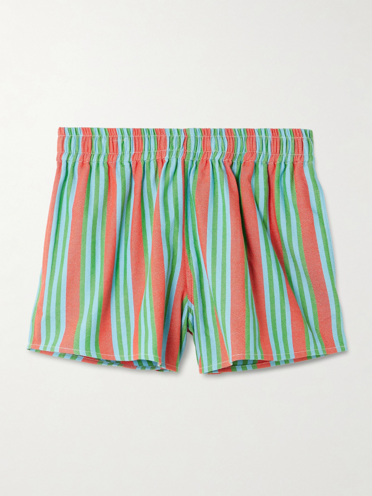 Marrakshi Life Striped Cotton Shorts In Multi