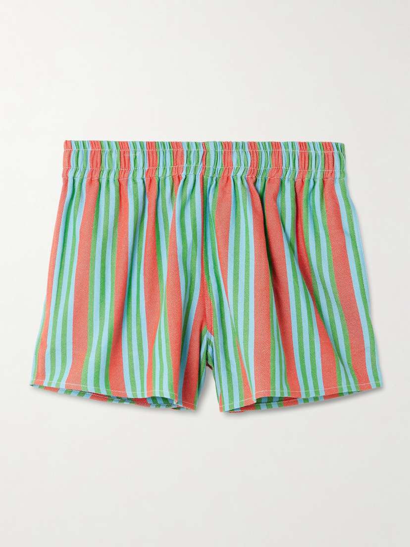 Marrakshi Life Striped Cotton Shorts