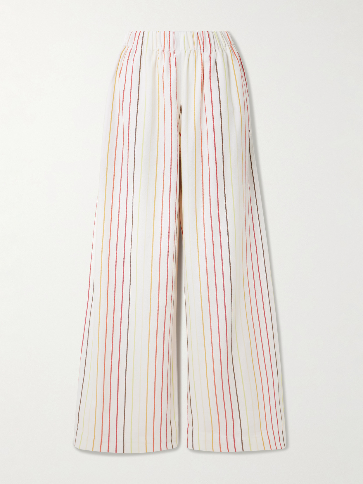 Marrakshi Life The Palazzo Striped Cotton Wide-leg Pants In Multi