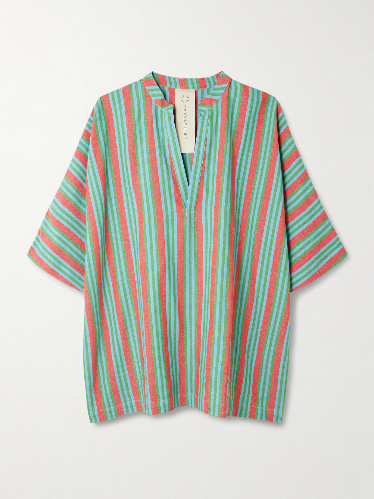 Marrakshi Life Striped Cotton Tunic In Multi