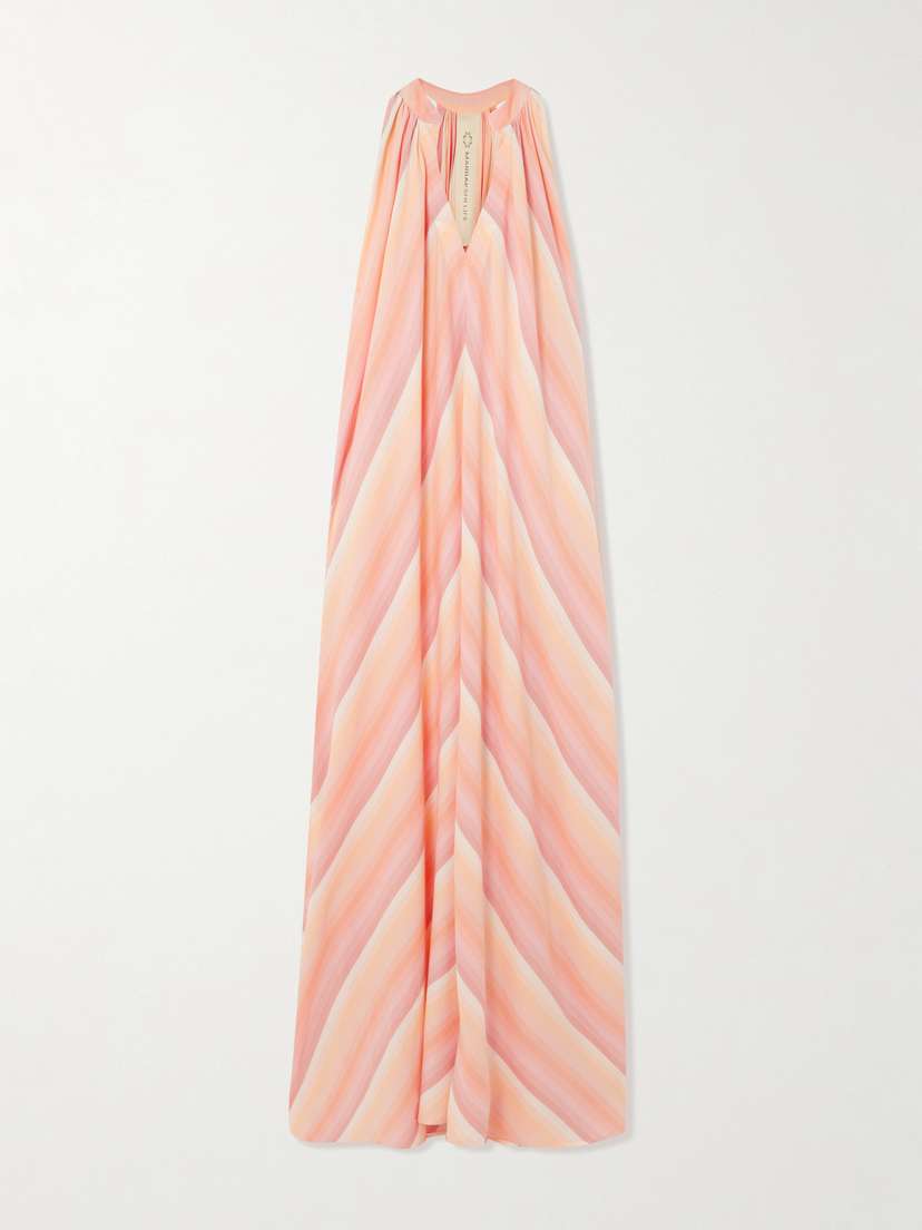 Marrakshi Life Striped Dégradé Cotton Maxi Dress
