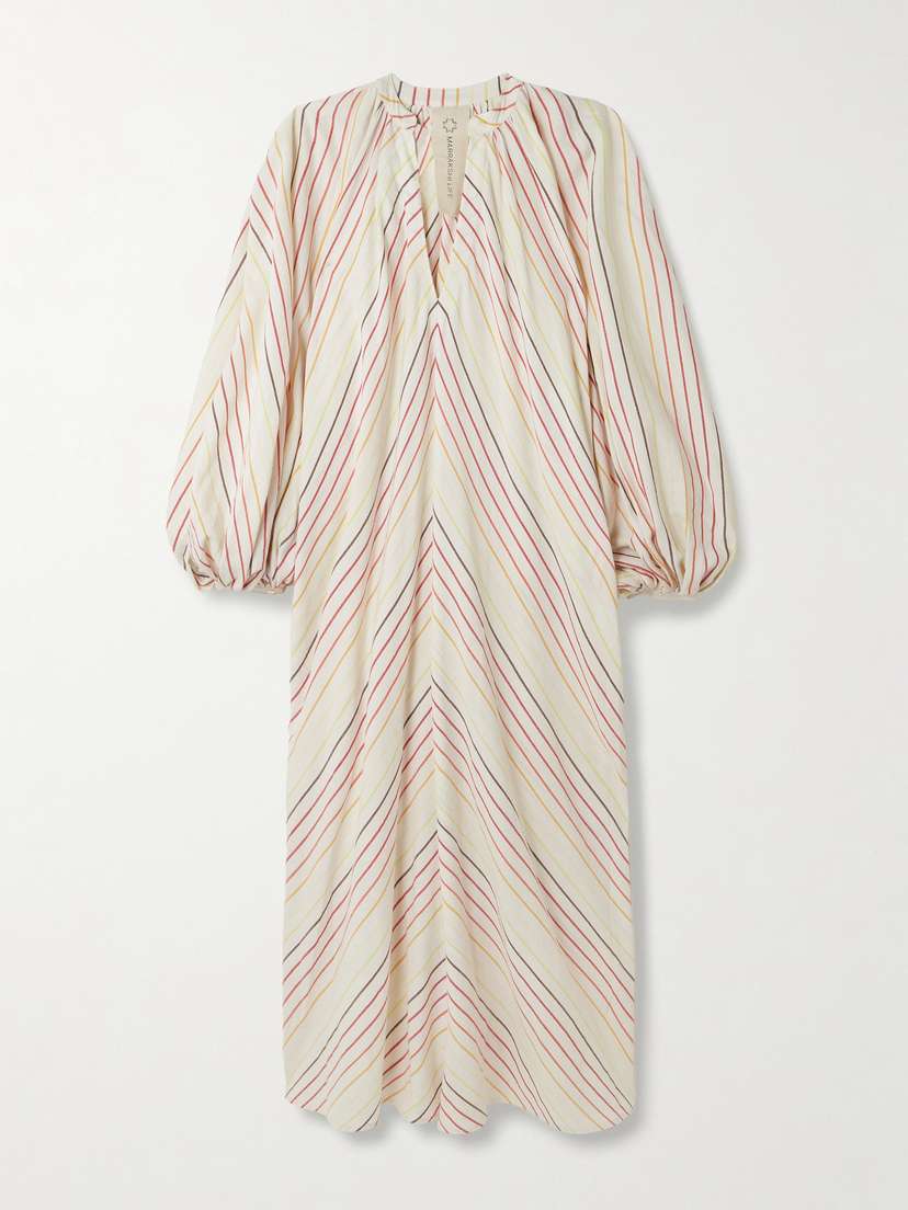 Marrakshi Life Touareg Striped Cotton Maxi Dress