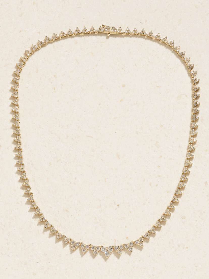 Jacquie Aiche Elizabeth 14-karat Gold Diamond Necklace