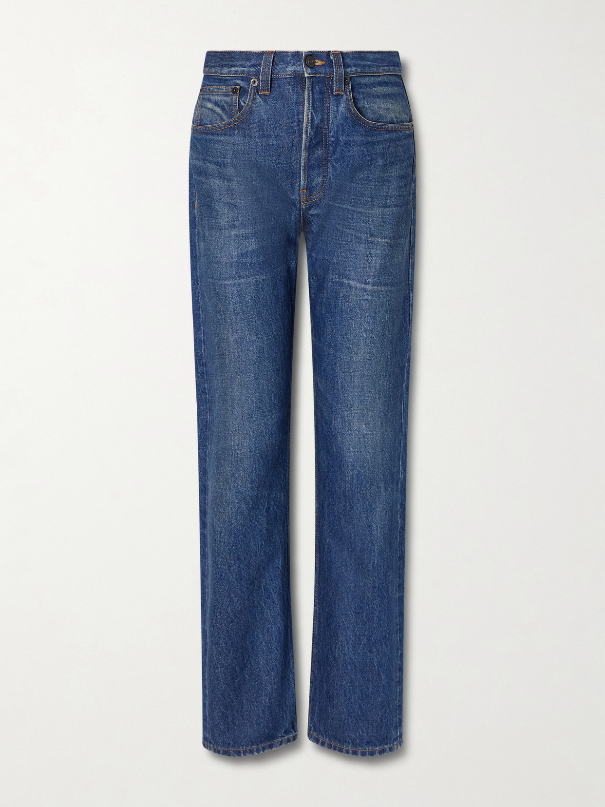 Daciana Mid-Rise Striaight-Leg Jeans