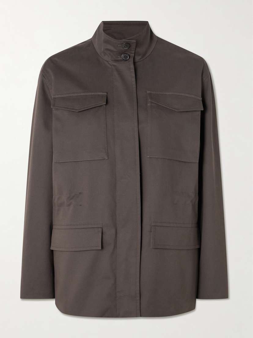 The Row Floriane Stretch Cotton And Cashmere-blend Field Jacket