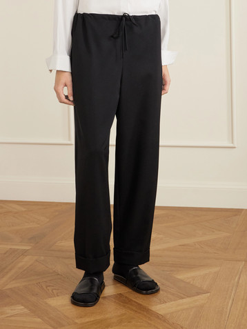 The Row Delano wool-twill wide-leg pants