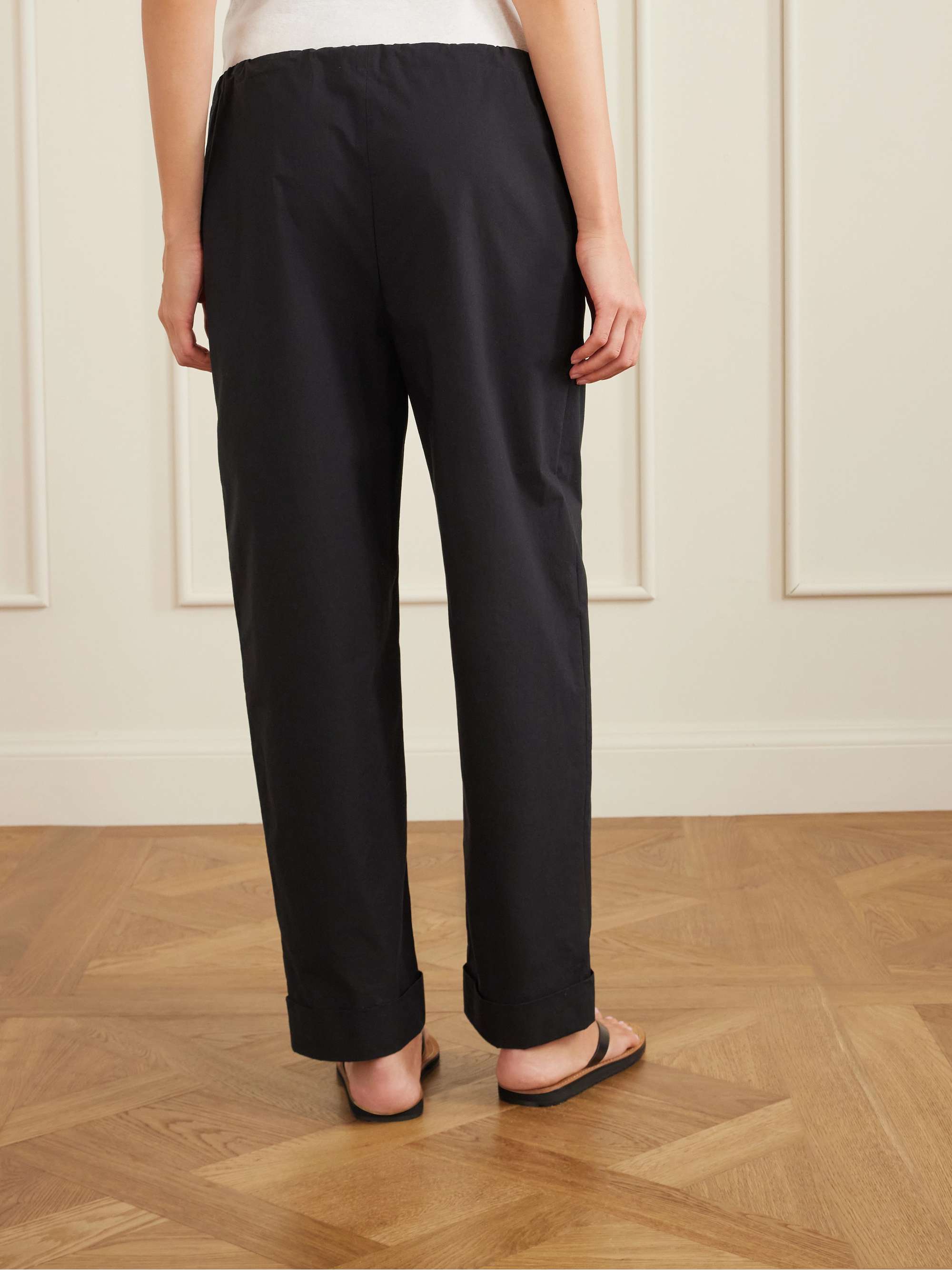 THE ROW Delano cropped cotton wide-leg pants | NET-A-PORTER