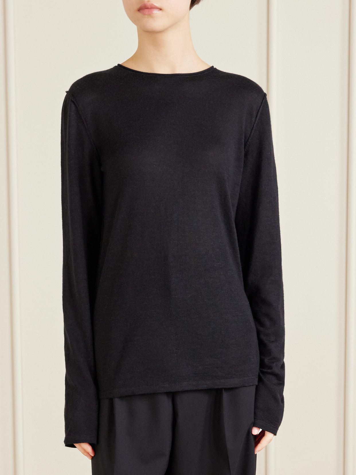 Nile Cashmere, Silk And Linen Blend Sweater