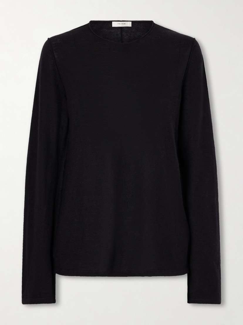 The Row Nile Cashmere, Silk And Linen Blend Sweater