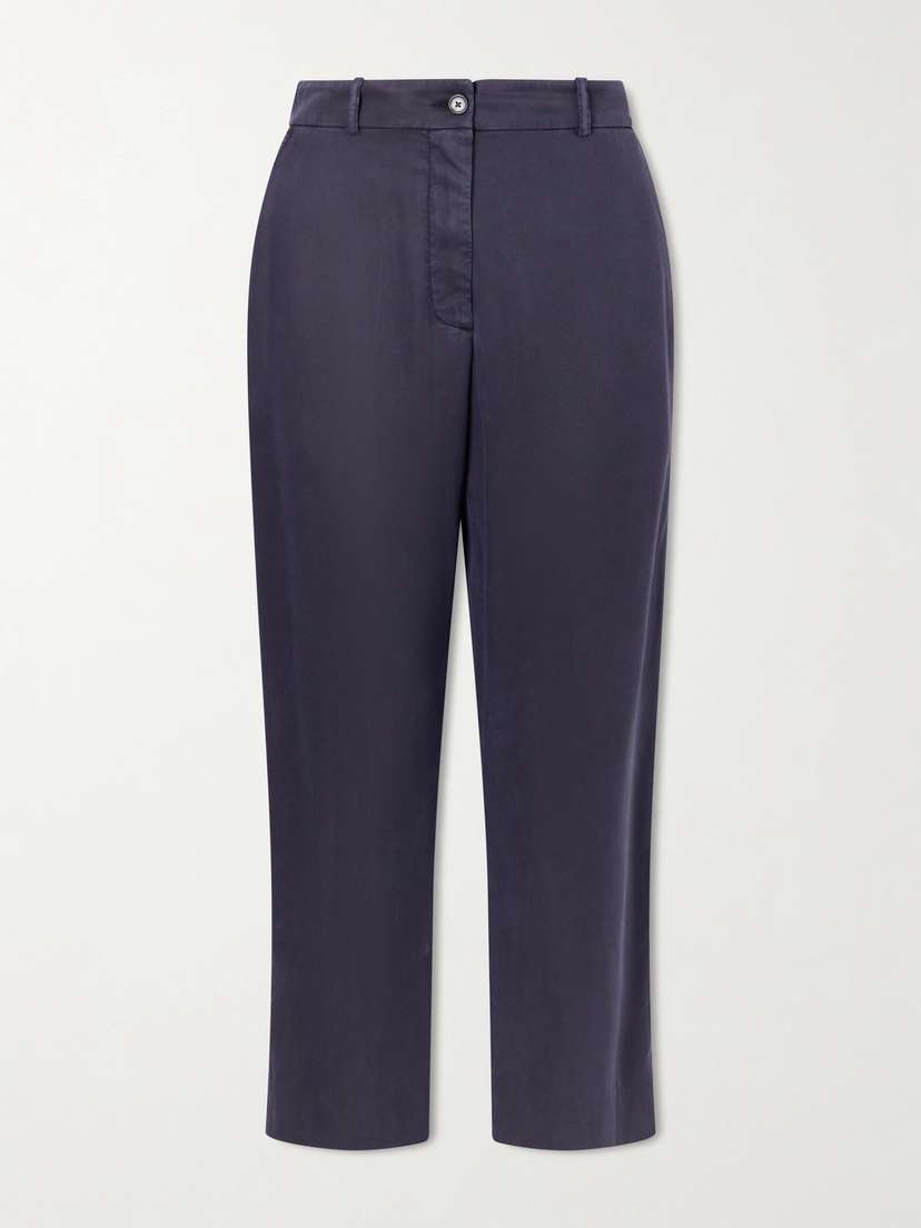 The Row Karsten Cropped Cotton Straight-leg Pants