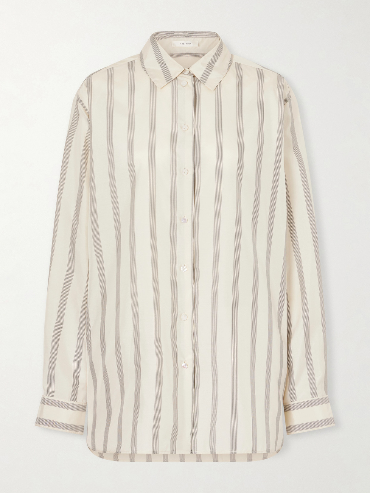 Sisilia Oversized Pinstriped Silk-Twill Shirt