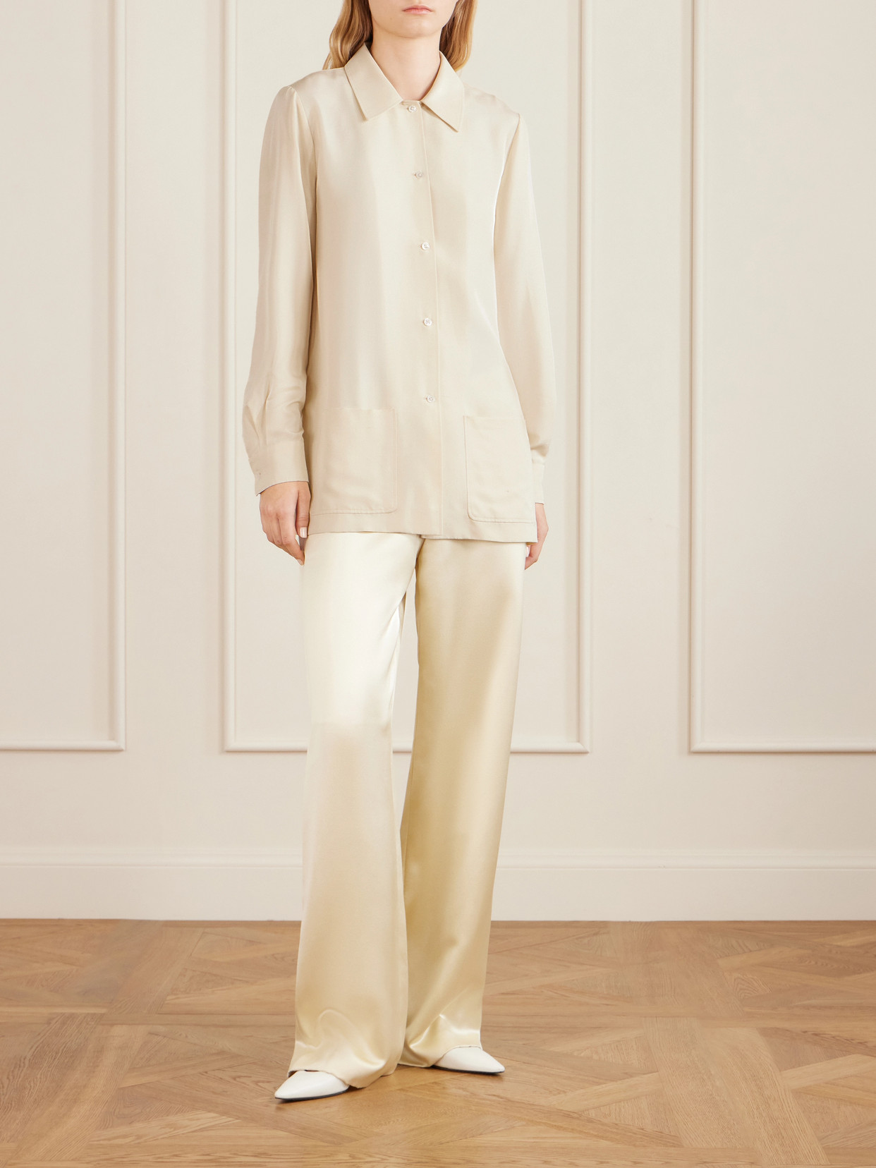 Lucetta Silk-Shantung Shirt