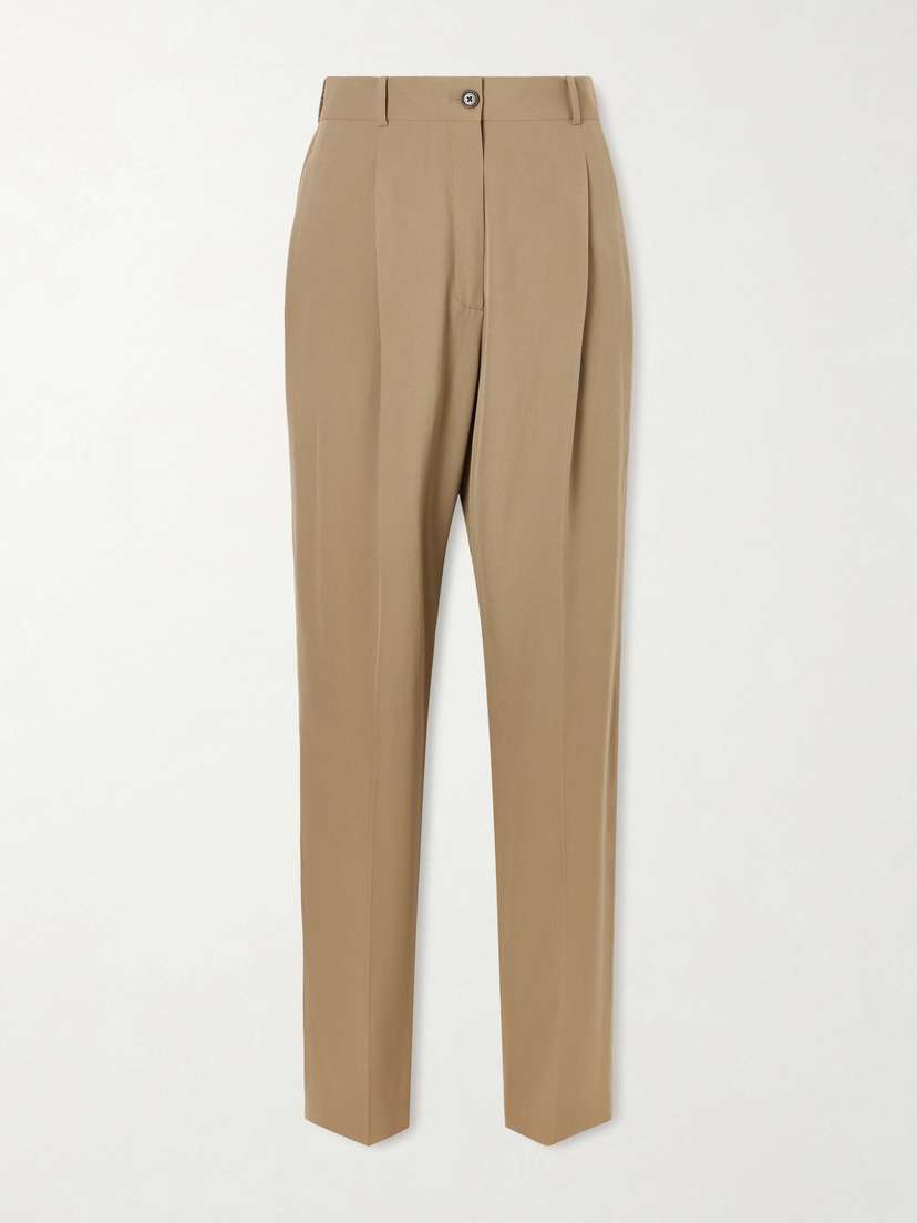 The Row Gianni Pleated Wool Pants