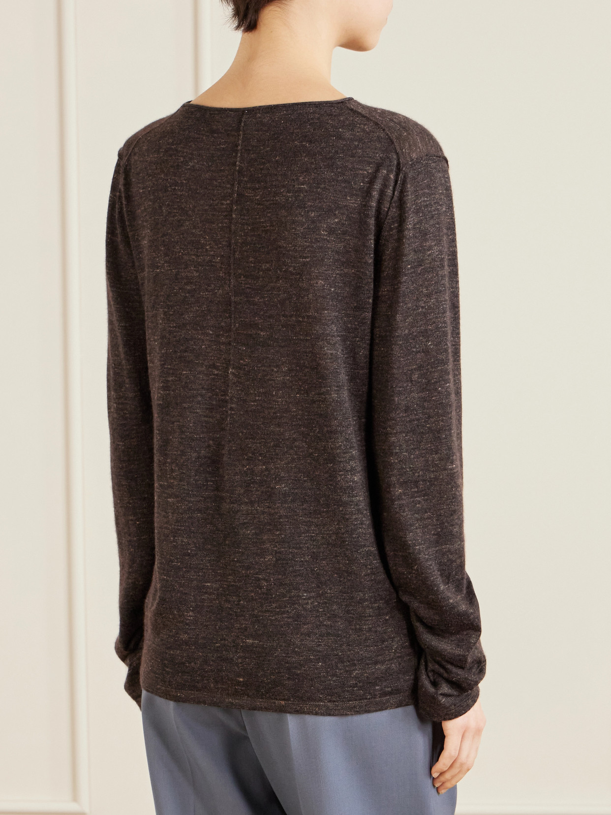 Nile Cashmere, Silk And Linen Blend Sweater